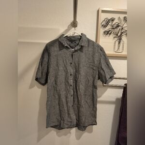 Men's large American rag short sleeve button down linen